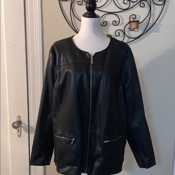 Liz Claiborne Leather Jacket - Picture 2 of 6
